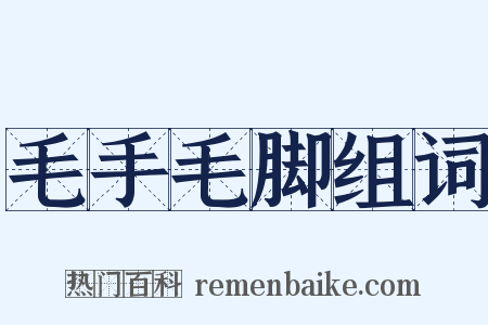 毛手毛脚组词是什么意思的图片